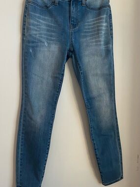 LILA RYAN Women's Faded Blue Skinny Jeans